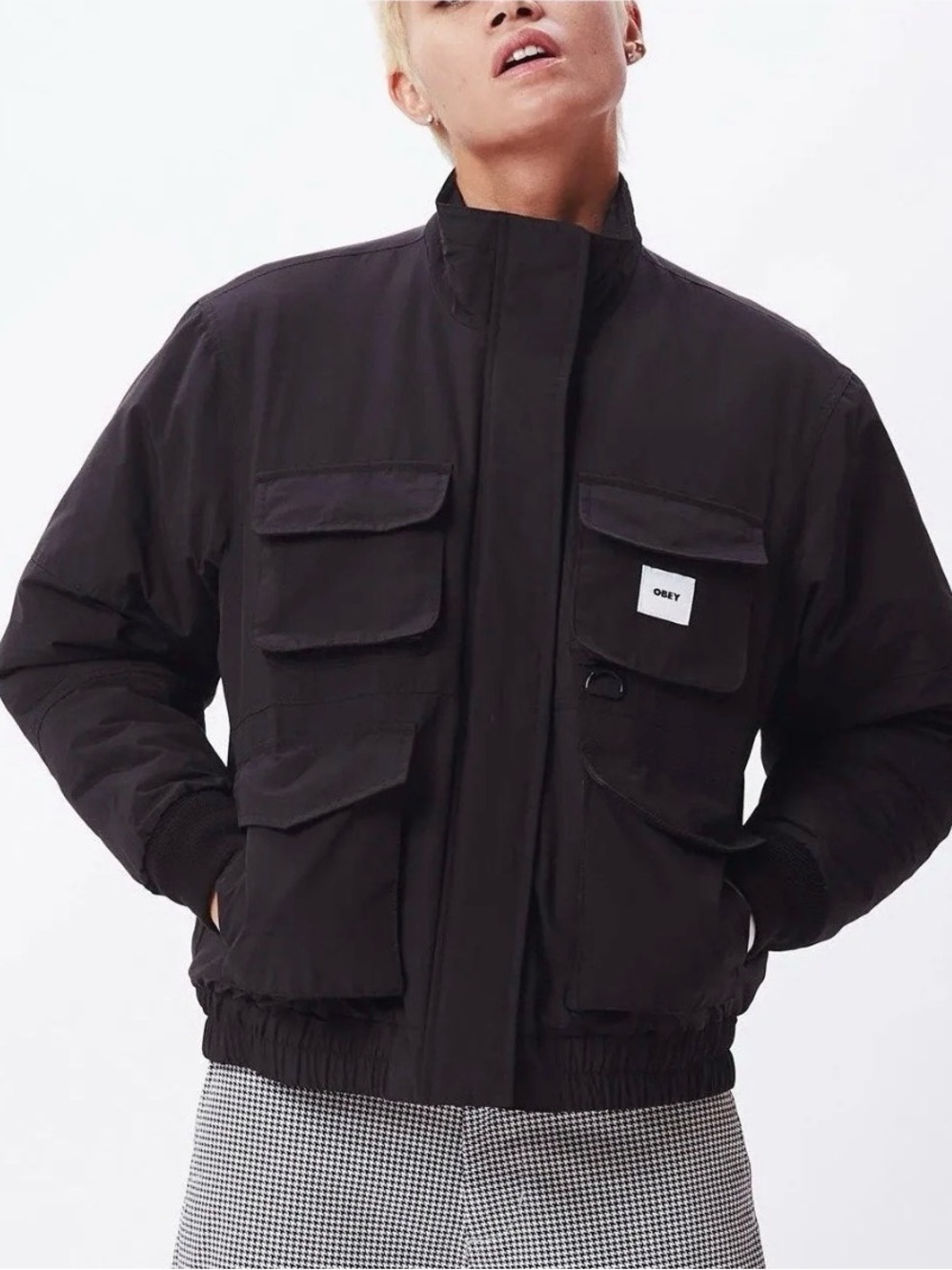 OBEY Women’s Lily Tactical Utility Jacket - Black, Size Small
